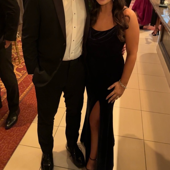 COPY - Lulus “everything I do navy blue cowl neck mermaid maxi” - Picture 5 of 5